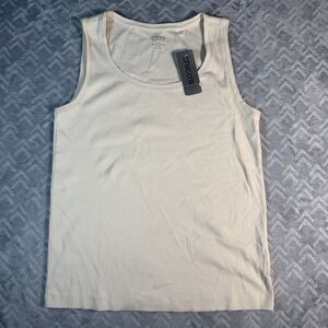 NWT Chico's True Color Tank Top Sleeveless Shirt Size 2 (Large) White Tee Shirt